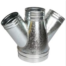 白铁皮异径四通Y型三通加工接头通风管配件镀锌螺旋风管三通变径