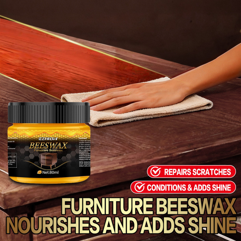Eziwon Beeswax Furniture Polishing Paste Multi-Purpose Beeswax Home Floor Cleaning and Maintenance Furniture Maintenance Care Wax Eziwon Beeswax Furniture Polishing Paste Multi-Purpose Beeswax Home Floor Cleaning and Maintenance Furniture Maintenance Care Wax