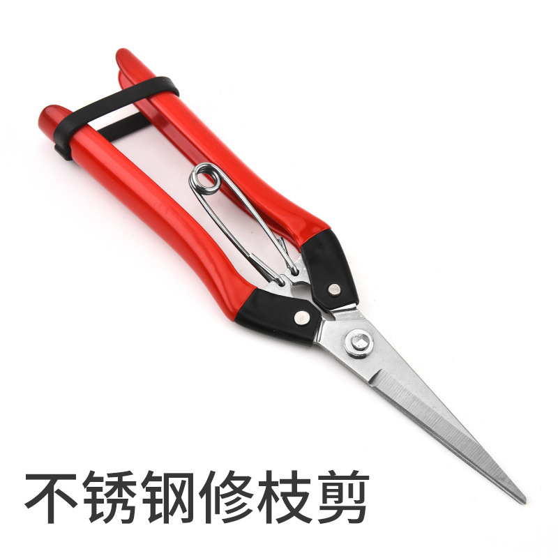 Stainless Steel Multifunctional Rubber Handle Garden Scissors Pruning Shears Gardening Shears Fruit Tree Pruning Fruit Shears Portable Stainless Steel Multifunctional Rubber Handle Garden Scissors Pruning Shears Gardening Shears Fruit Tree Pruning Fruit Shears Portable