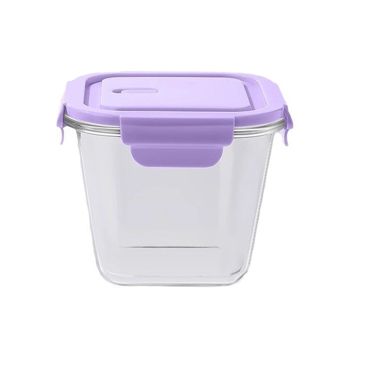 Recipiente de vidrio para sopa con tapa, apto para microondas y uso escolar