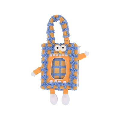 Car tissue box/set box cute monster creative hanging - dual-purpose-tissue-and-wet-wipes-yellow-big-eyed-monster-hanging