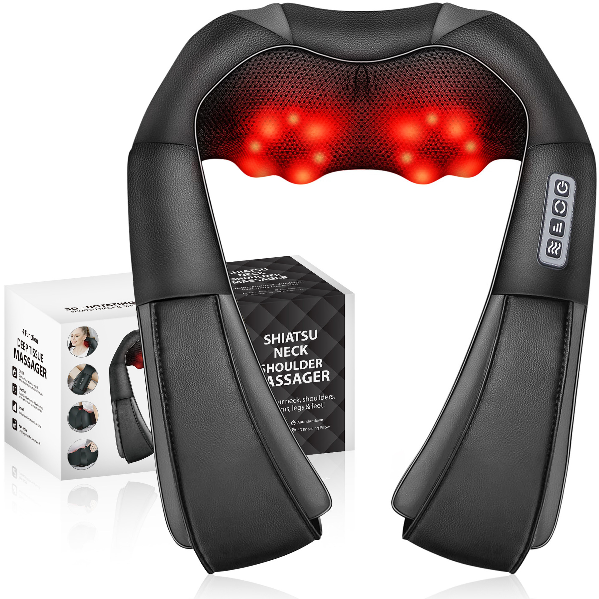 Masaje transfronterizo chal masajeador amasado calefacción hogar multifuncional eléctrico cintura espalda hombro columna cervical masajeador