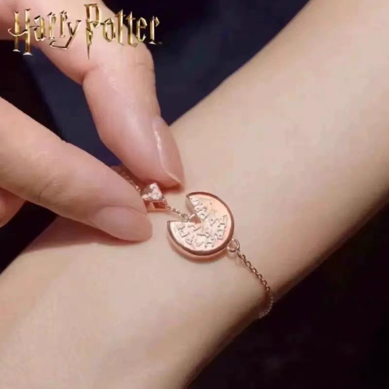 Harry Potter Birthday Cake Bracelet, Film and Television Merchandise, Colorful Enamel, Playful and Detailed, Rose Gold, Harry Potter Fan Gift