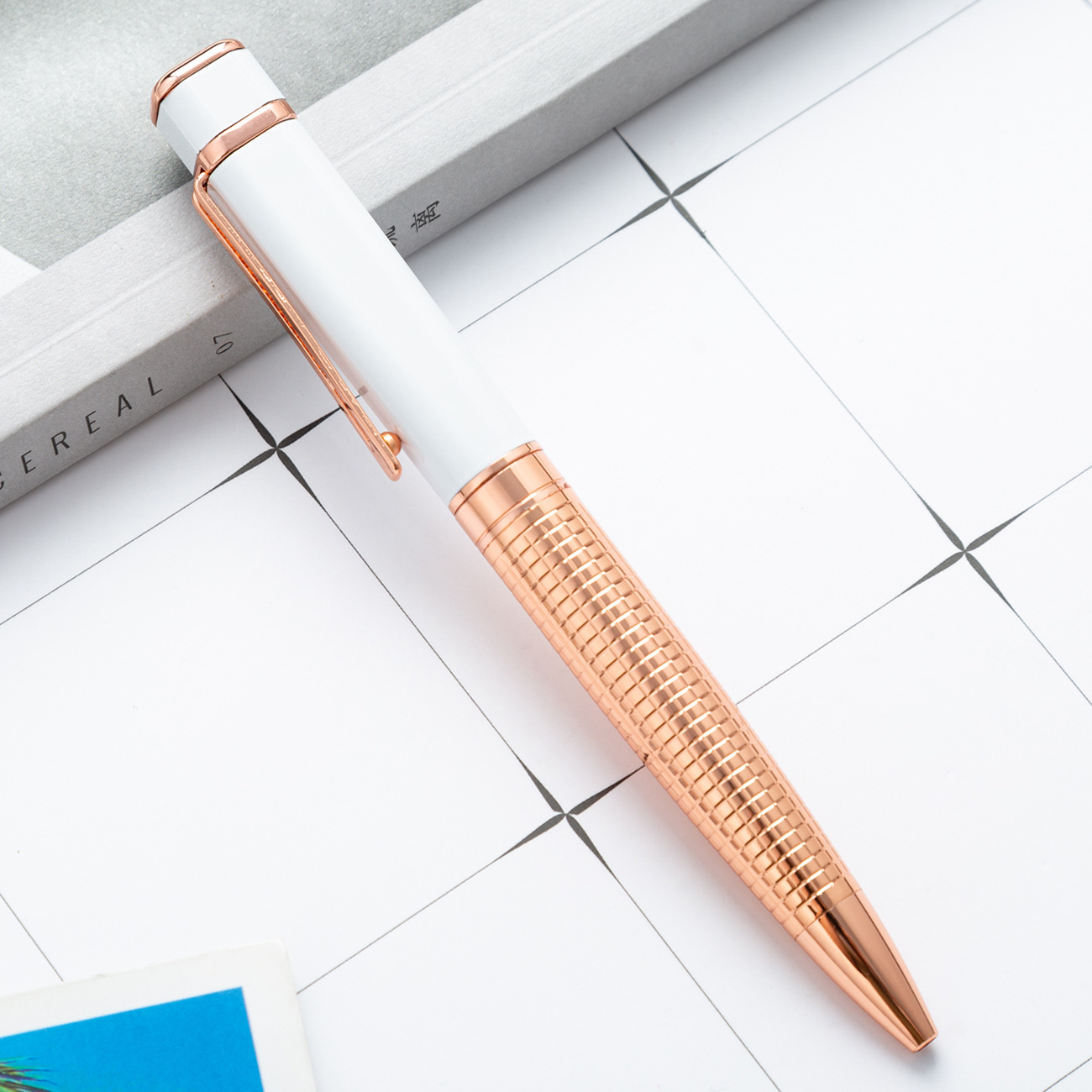 Oficina de negocios creativa nueva firma de metal cuadrado oficina de negocios impresión neutral publicidad regalo bolígrafo