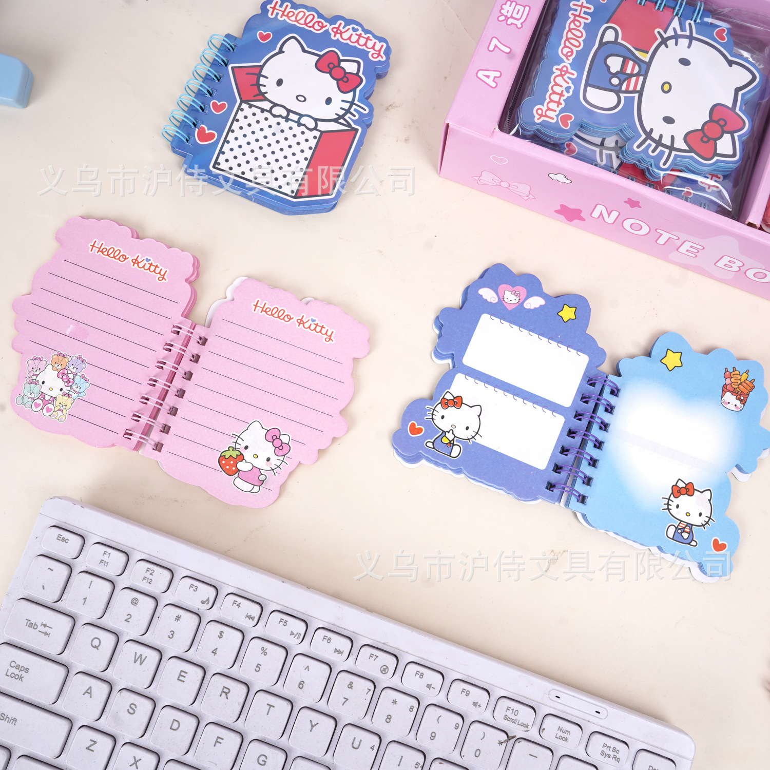 Caricatura Kitty A7 bobina de forma especial esta creativa Sanrio línea horizontal página de color cuaderno de mano fuente de cuaderno de estudiantes