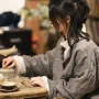 无领早春文艺复古小衫