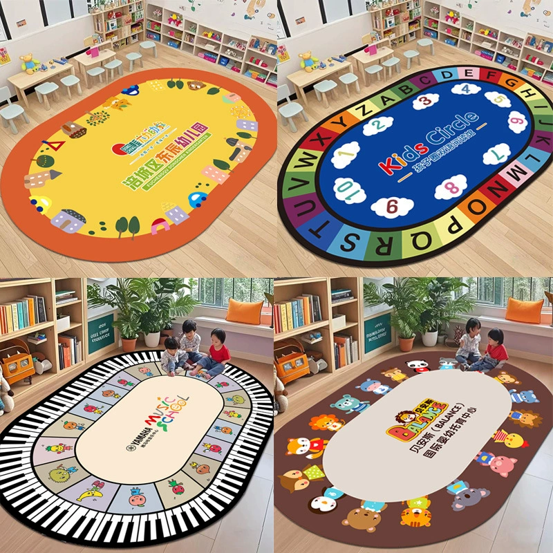 Детский игровой коврик для детского сада, развивающий коврик для раннего развития, зона для чтения букв, оптовая продажа, дизайн логотипа оптом