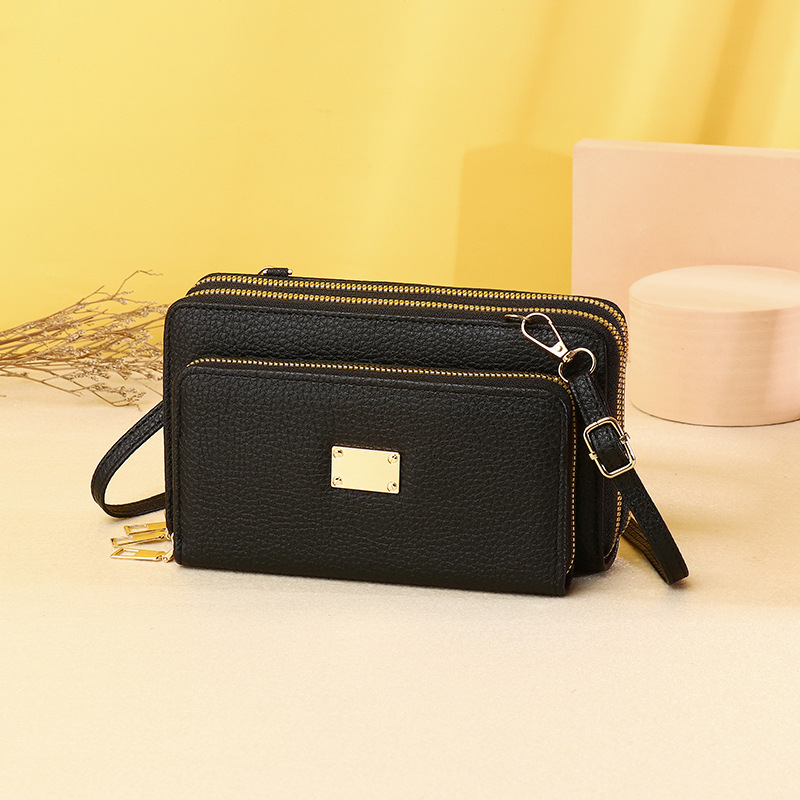 Women's Pu Leather Solid Color Streetwear Square Zipper Phone Wallets display picture 16