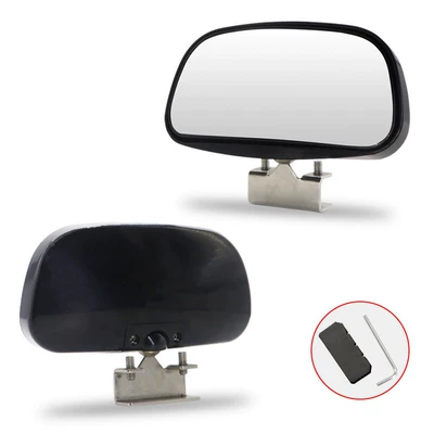 blind spot mirror for better visibility, plus – Large field of view rear view auxiliary mirror - 081adjustable-mirror-rotating-baseblack-pair