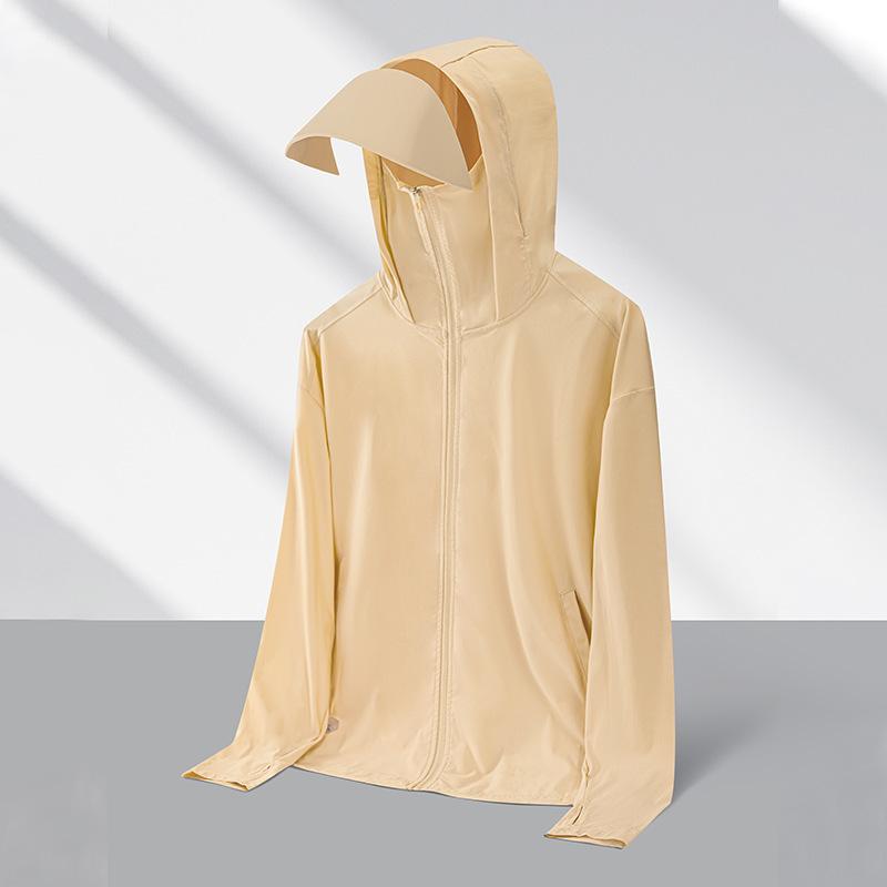 Hielo de nylon helado de verano ropa de protección solar anti-UV para hombres y mujeres UPF100 + encapuchado viaje deportivo exterior image 8