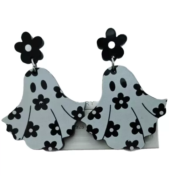 New cross-border Halloween earrings, ghost earrings, acrylic, personalized, simple women's jewelry
