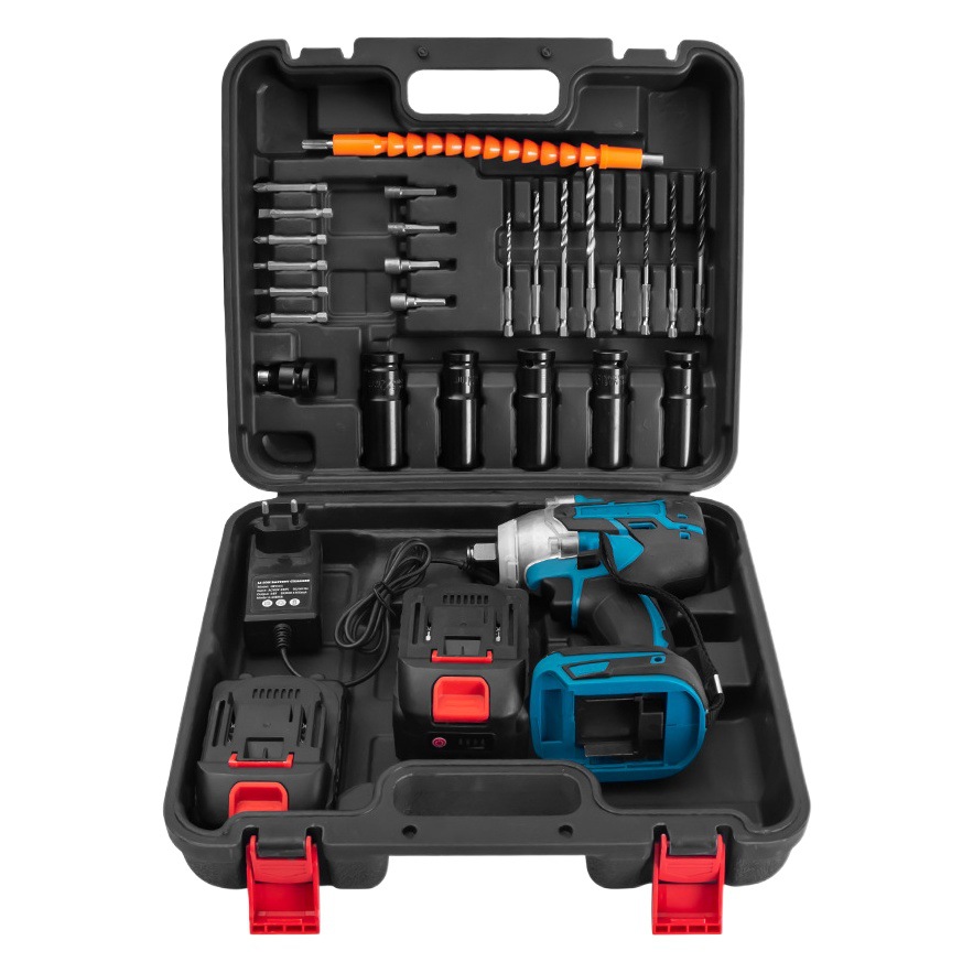 Hilda sin escobillas llave eléctrica de litio eléctrico de gran par recargable Llave de impacto reparación de automóviles herramientas de carpintería al por mayor