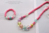 Shiny acrylic cute children's necklace and bracelet, set, Korean style, wholesale