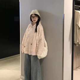 奶fufu软糯彩虹条纹开衫外套女春秋款外穿慵懒风2025新款针织毛衣
