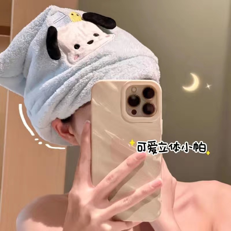INS 귀여운 파차 개 목욕 원피스 물 흡수성 세트 목욕 가운 빠른 건조 목욕 타월 여성 착용 여름 수영 홈