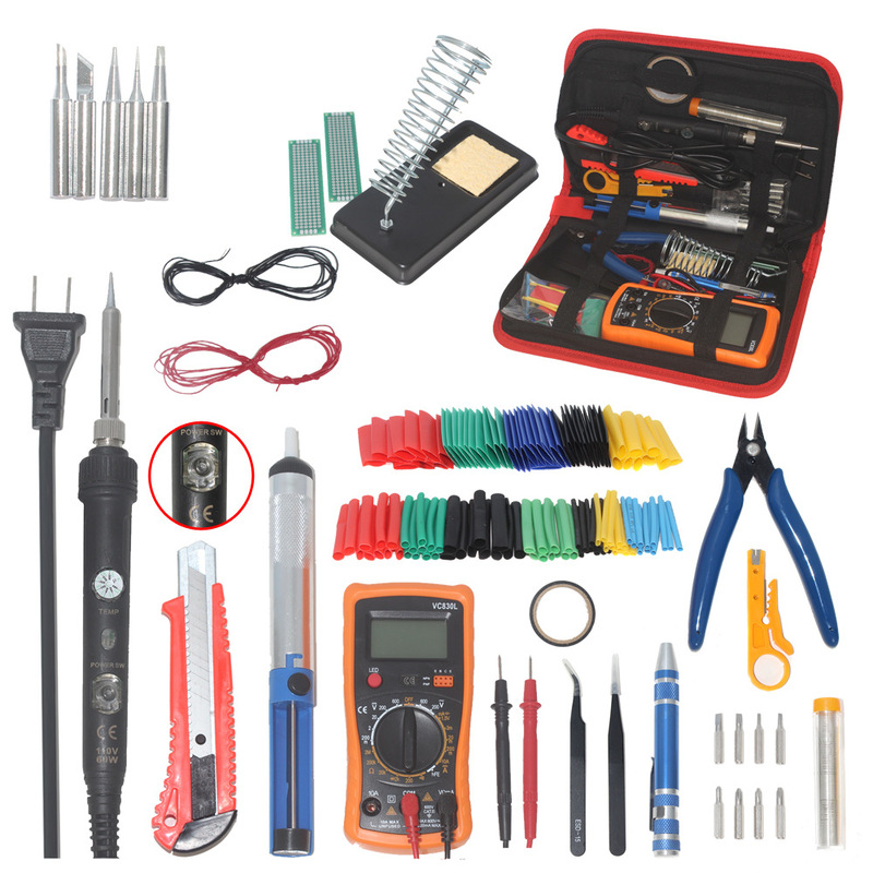 Factory direct Amazon multimeter tool set soldering iron tool set 136-piece set