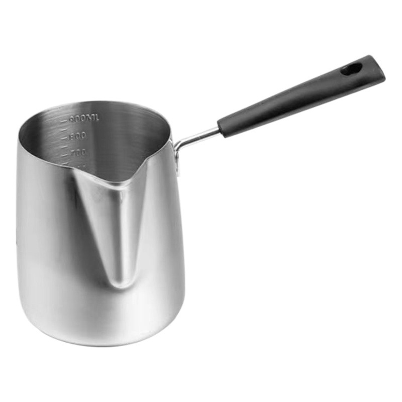 New arrival milk tea pot baking milk pot pouring oil small pot stainless steel scale coffee Garland cup milk jar