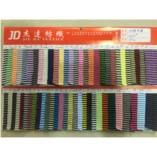 仿棉拉架彩条针汗布 全涤精梳拉架色织牙签条针织布 针织平纹面料