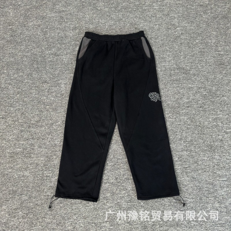 欧美高街秋冬新款美式时尚潮流宽松休闲字母刺绣连帽卫衣卫裤男女|undefined