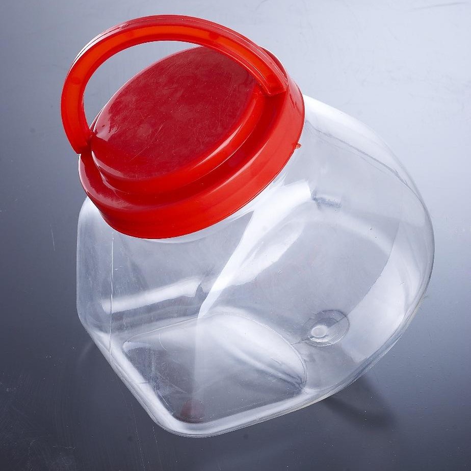 供应异型塑料瓶 斜口瓶 塑料罐 饼干包装罐