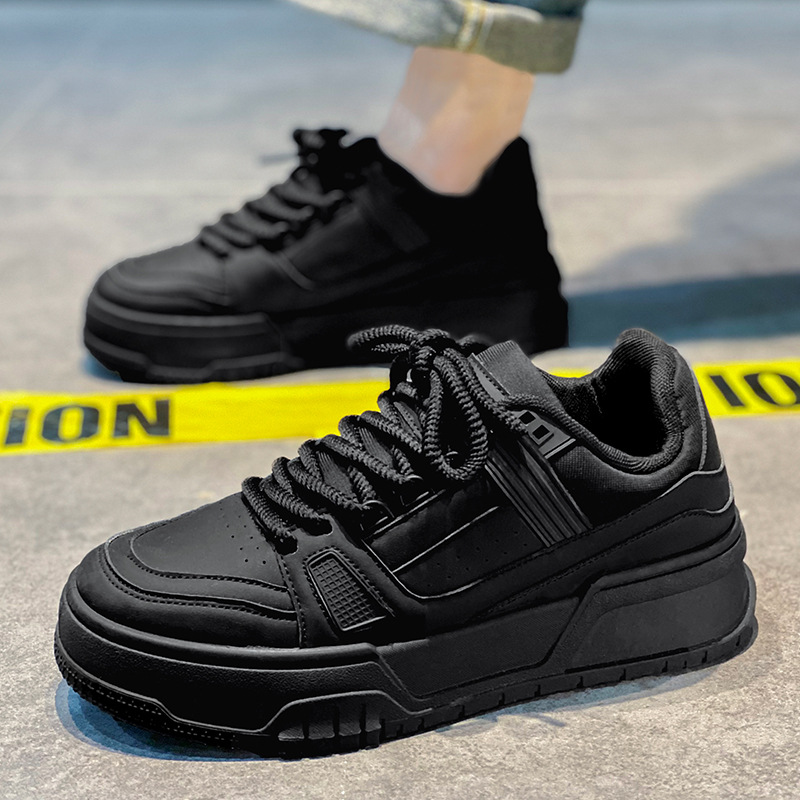 Casual for men's spring new bread sh, fashionable and versatile, lightweight, thick soled casual high-heeled board_voghion.com
