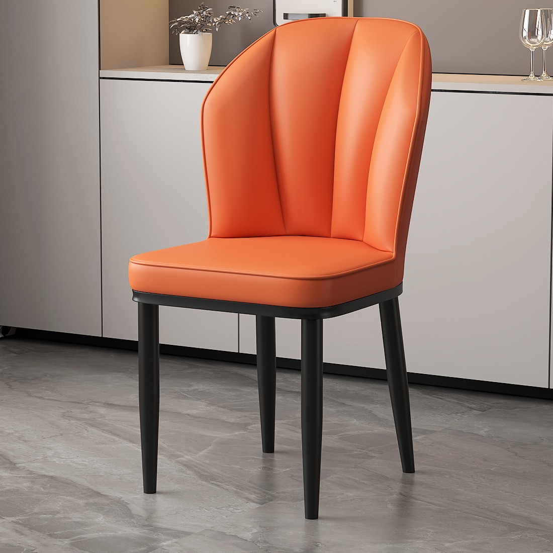 오렌지-블랙 다리 [심플 스타일] 빵 의자 업그레이드 및 강화 버전