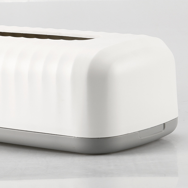 Bombeo simple caja de papel alargada rollo de papel sala de estar escritorio almacenamiento caja de pañuelos hogar Estilo nórdico patrón de onda servilleta caja de papel