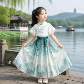 汉服女童2026新款马面裙中国风夏款套装儿童古风日常春季表演出服