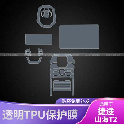 Car interior film, of Jetour Shanhai T2 Center Console