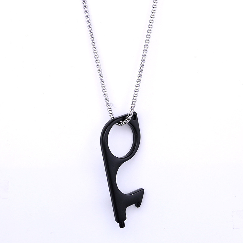 Pendentif ouvre-porte explosif Prévention des épidémies Collier multifonctionnel Bijoux Bijoux créatifs Décapsuleur Accessoire Chaîne de pull_voghion.com
