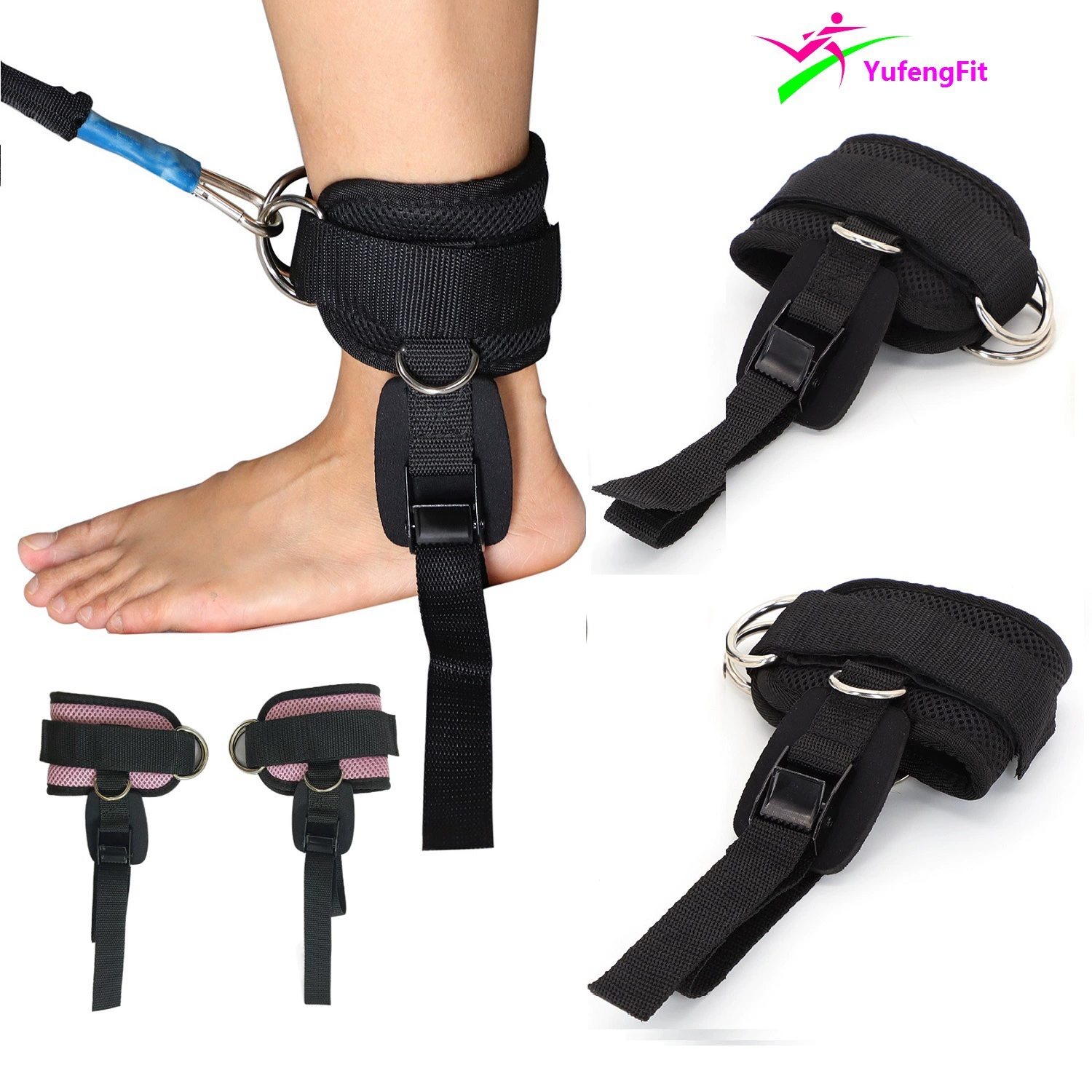 Трансграничные горячие продажи регулируемые четыре кольца педали Веревка лодыжки ремень эластичная веревка лодыжки Пряжка козловой ноги Пряжка лодыжки ремень защиты лодыжки