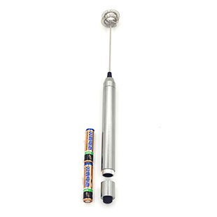 A Coffee Stirrer Electric Frother Egg Beater Portable Baking Gadget Stainless Steel Double Spring Handheld Frother