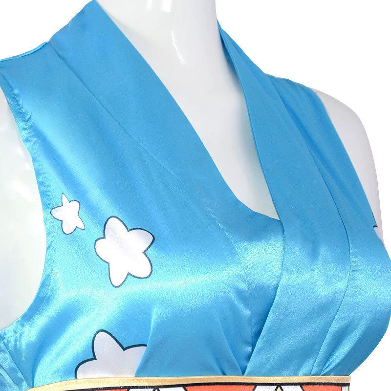 One Piece Nami Cos сервер 2D аниме ролевая игра косплей кимоно с атласным принтом Нами