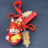 Golden keychain, cartoon pendant, for luck, Chinese style, Birthday gift