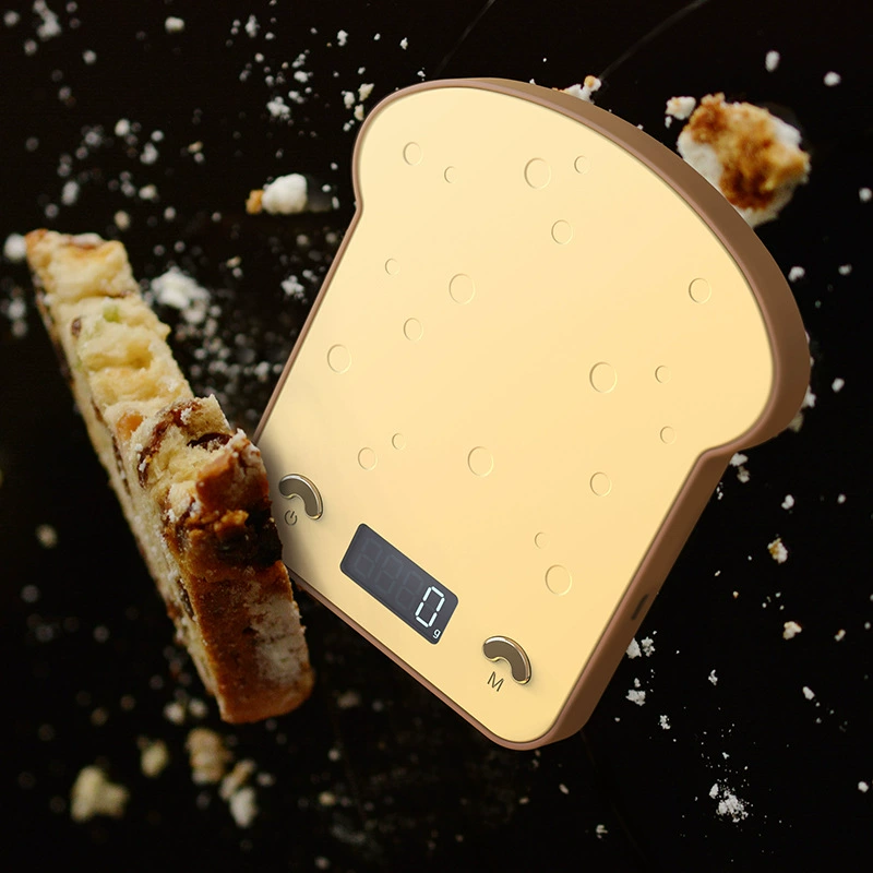 5 кг Хлебные весы Кухонная выпечка Электронные весы Высокая точность Творческий Тост Электронные весы Малый грамм Весы Зарядка весы