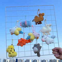 かわいい萌え小象人形アライグマ公仔キリン人形バッグキーホルダー小動物コレクション公仔