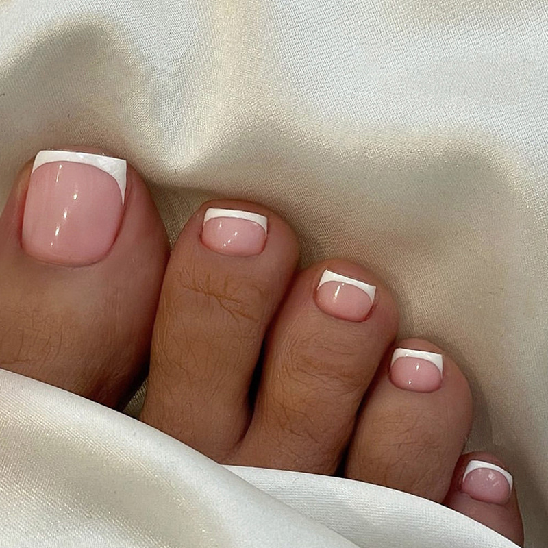 Gentle, Sweet, Simple, French-Style Fashion, Flattering, Versatile, European and American Ins-Style, Detachable Toenails, 30 Pieces Gentle, Sweet, Simple, French-Style Fashion, Flattering, Versatile, European and American Ins-Style, Detachable Toenails, 30 Pieces