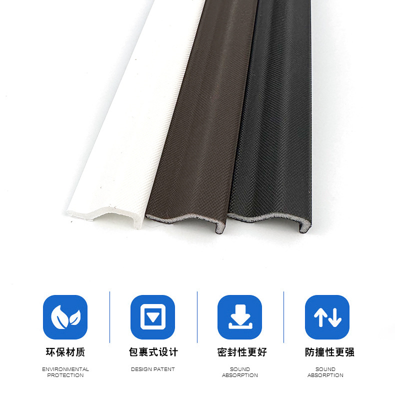 Tira de Sellado para Ventanas Corredizas de Comercio Electrónico Transfronterizo, Tira de Sellado Autoadhesiva de Aluminio Aislante de Acero Plástico para Ventanas Corredizas, Tira de Sellado en Forma de S