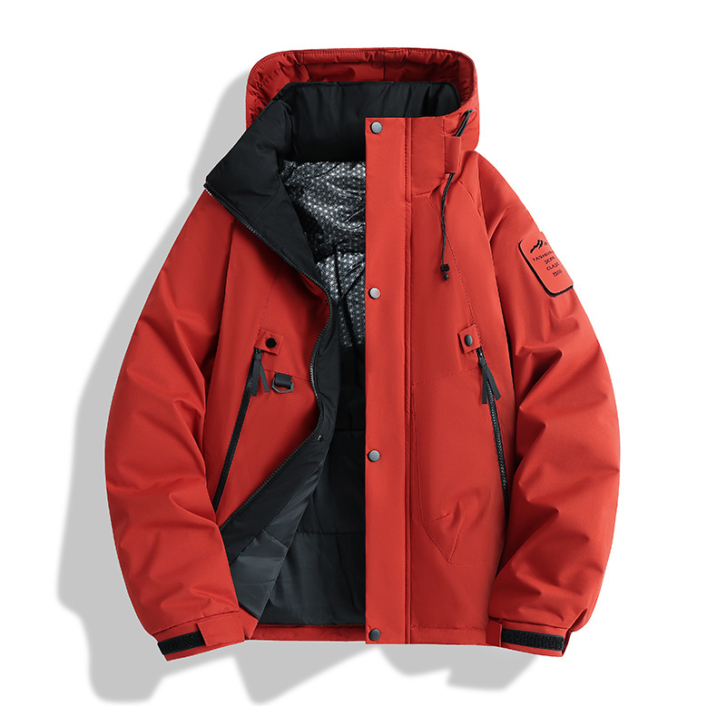 Cross-border graphene cotton jacket for men, winter loose-fitting thickened warm stand-collar puffer jacket, couple's casual cotton coat