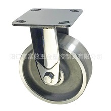 6/8英寸平板式轮子防腐蚀不锈钢脚轮适合食品加工车间