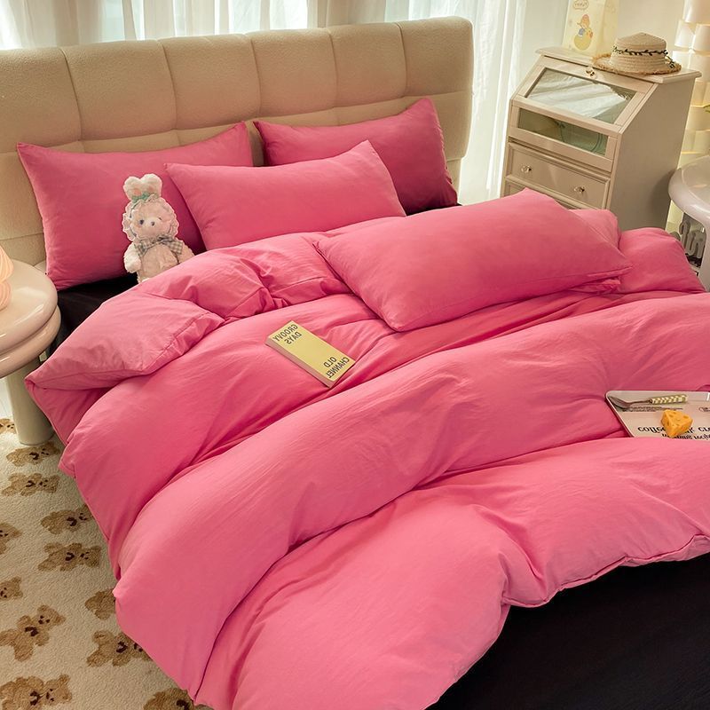 Fresh and Simple Dormitory Bedding Set, Three-Piece Duvet Cover Set, Single-Piece Bedding, Four-Piece Bedding Set, Duvet Cover, Single-Person Factory Wholesale