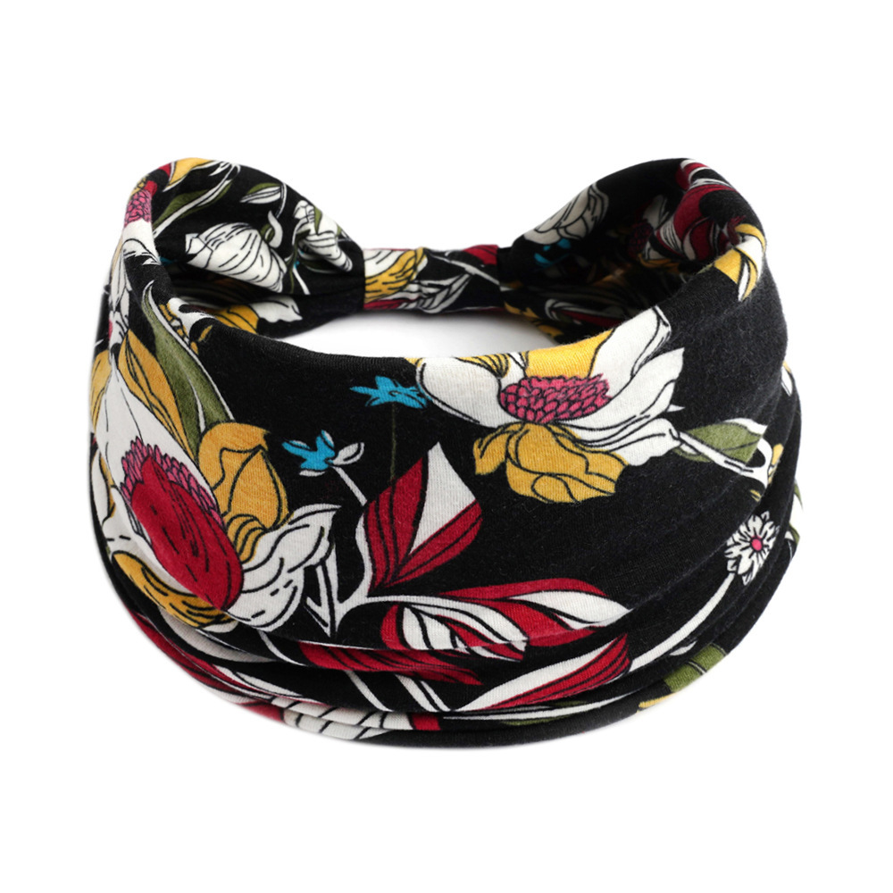 Retro Europa y los Estados Unidos venta cruzada de yoga damas correa de cabello toallas antiperspirantes elásticas algodón absorbedor correa de cabello nuevo accesorio para el cabello