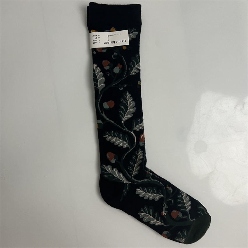 Calzini lunghi Happy Socks in cotone con motivo astratto artistico intrecciato, alti fino al ginocchio, autunno inverno, BOONE MAISON, 2025d, francesi_voghion.com