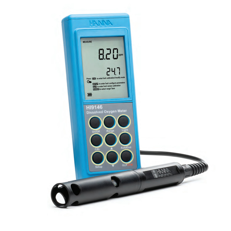 代理进口意大利哈纳HI9146饱和溶解氧DO测定仪技术参数自动校准