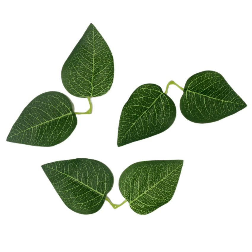 Искусственные Ложные листья растения Ложные листья персикового дерева лист украшения DIY ручной работы в наличии оптом