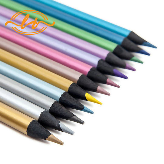 Factory supply return metal color pencil black wood hand account color lead graffiti painting color lead diy