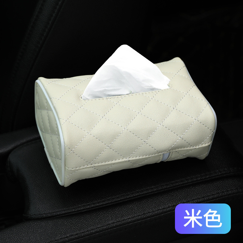 Geustos – Sun Visor/Seat Back Car tissue box/set - white