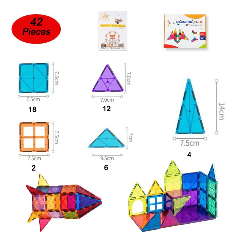 Magnetic constructor, rainbow smart toy for boys