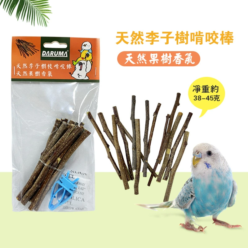 ДАРУМА Натуральная ветка сливы Кусающая палочка Коренные зубы Здоровье Жевательная игрушка Вкусная закуска Попугай Пасс
