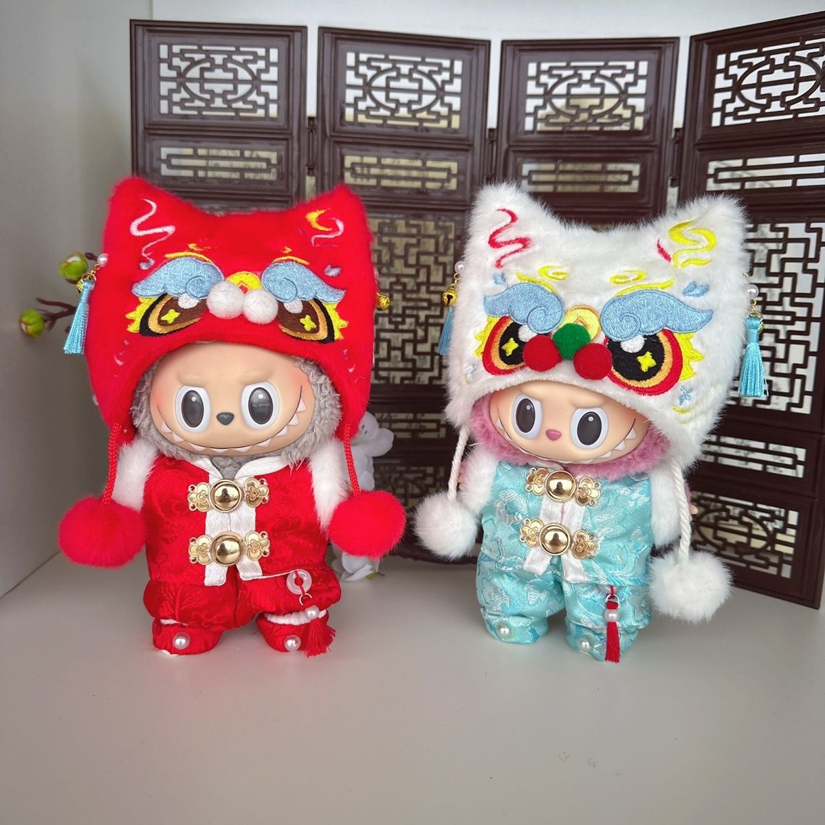 Spring Festival New Year 10cm Kitty 17 Plush Doll Chinese Style Ancient Style Cotton Doll Normal New Year Outfit First and Third Generation